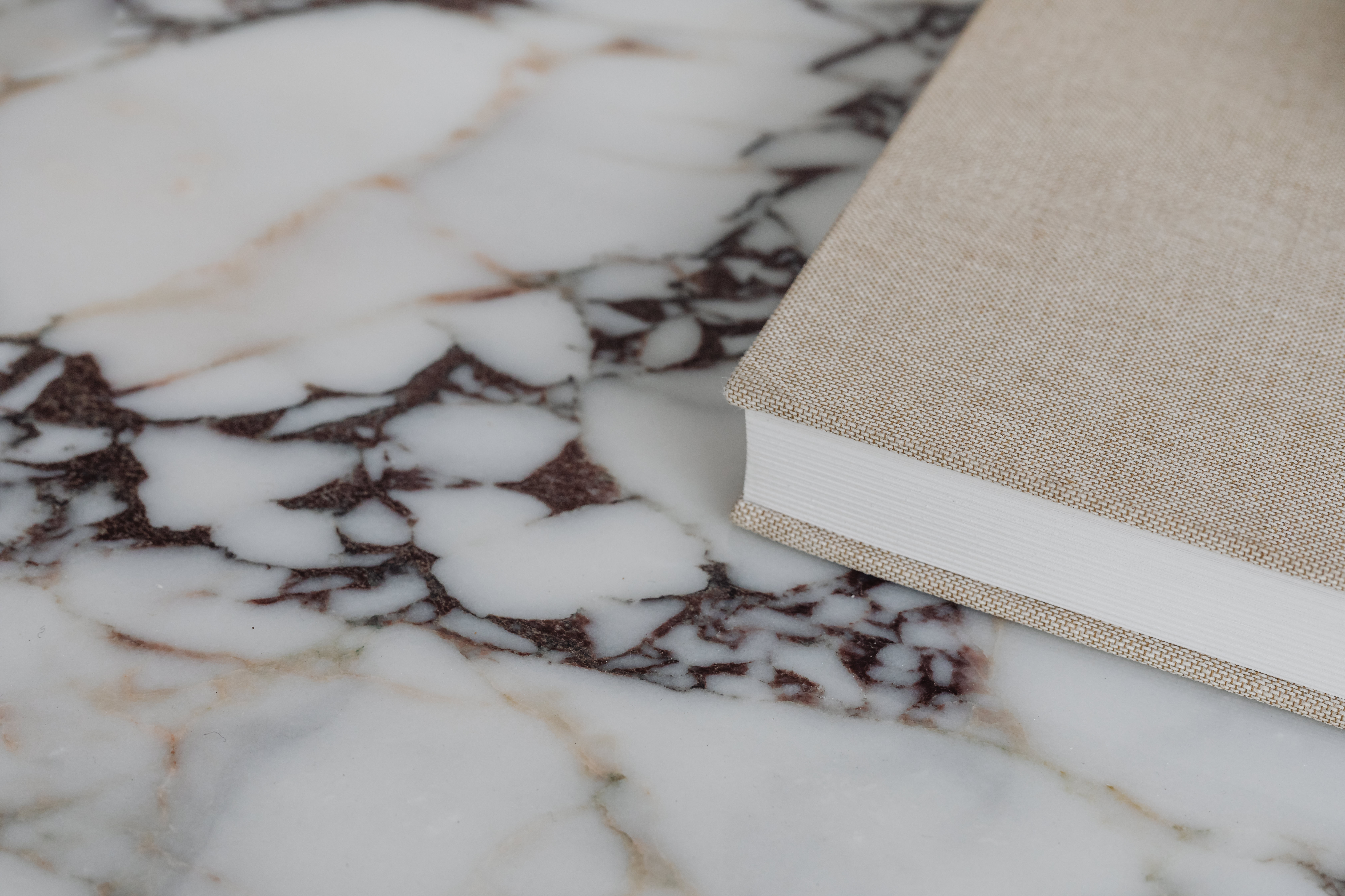 Maison Maray interior detail, side table in Calacatta Viola marble